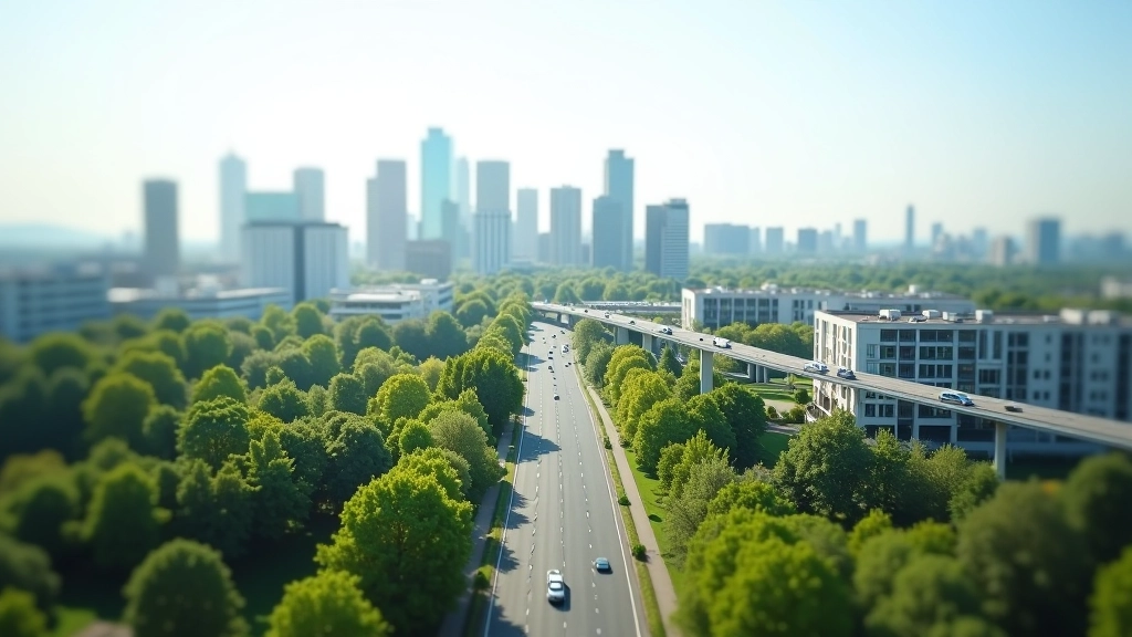 Budoucnost České republiky, pohled na město s modernní infrastrukturou a zeleným prostředím