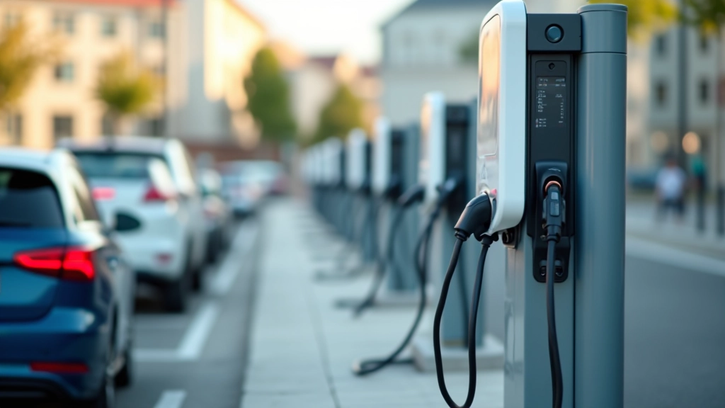 Nabíjecí stanice pro elektromobily na veřejném parkovišti