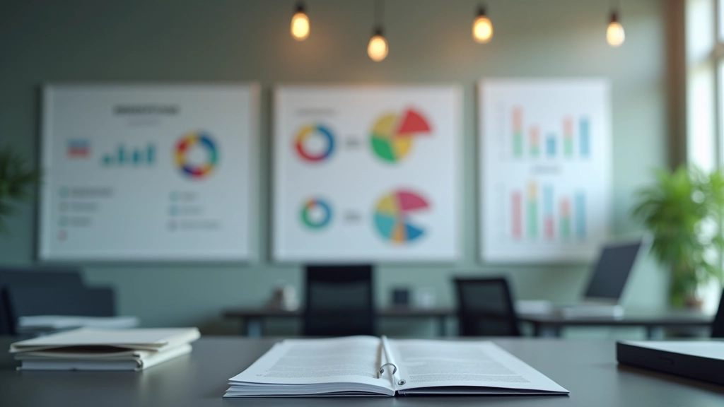 Administrativa a birokracie, místnost s dokumenty, tabulkami a plány pro EU fondy